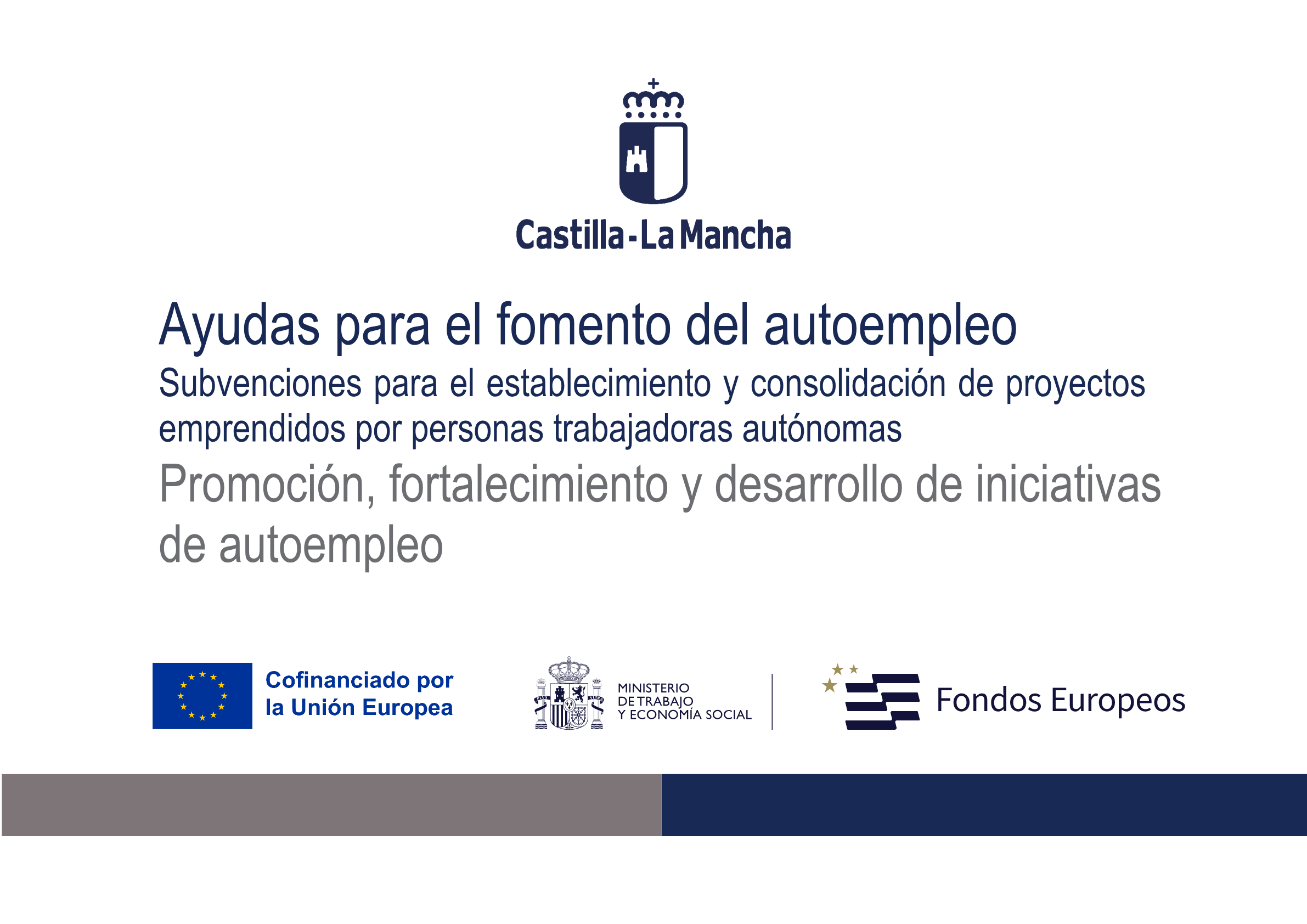 Ayudas para el fomento del autoempleo - Subvención Castilla-La Mancha / Fondos Europeos